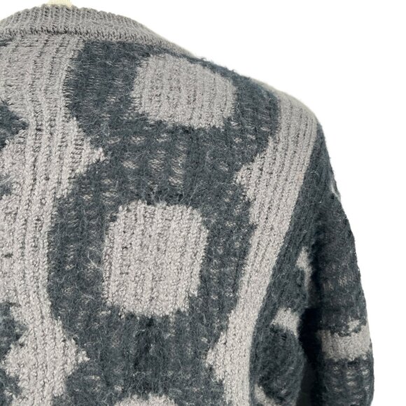 Marc Jacobs The Monogram Distressed Oversized Sweater Gray Black Size XL - Picture 11 of 16